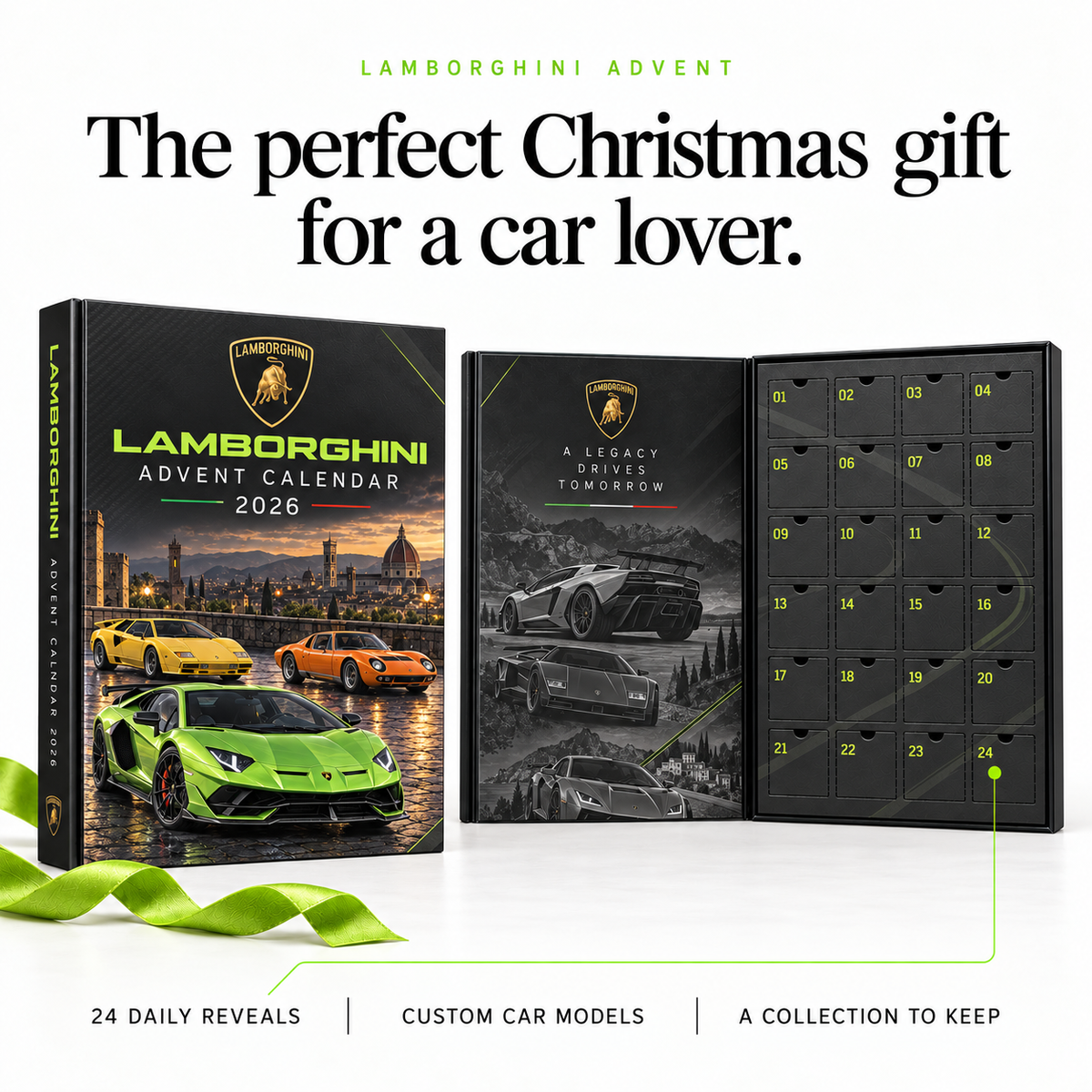 Lamborghini Advent Calendar — 07 gift infographic