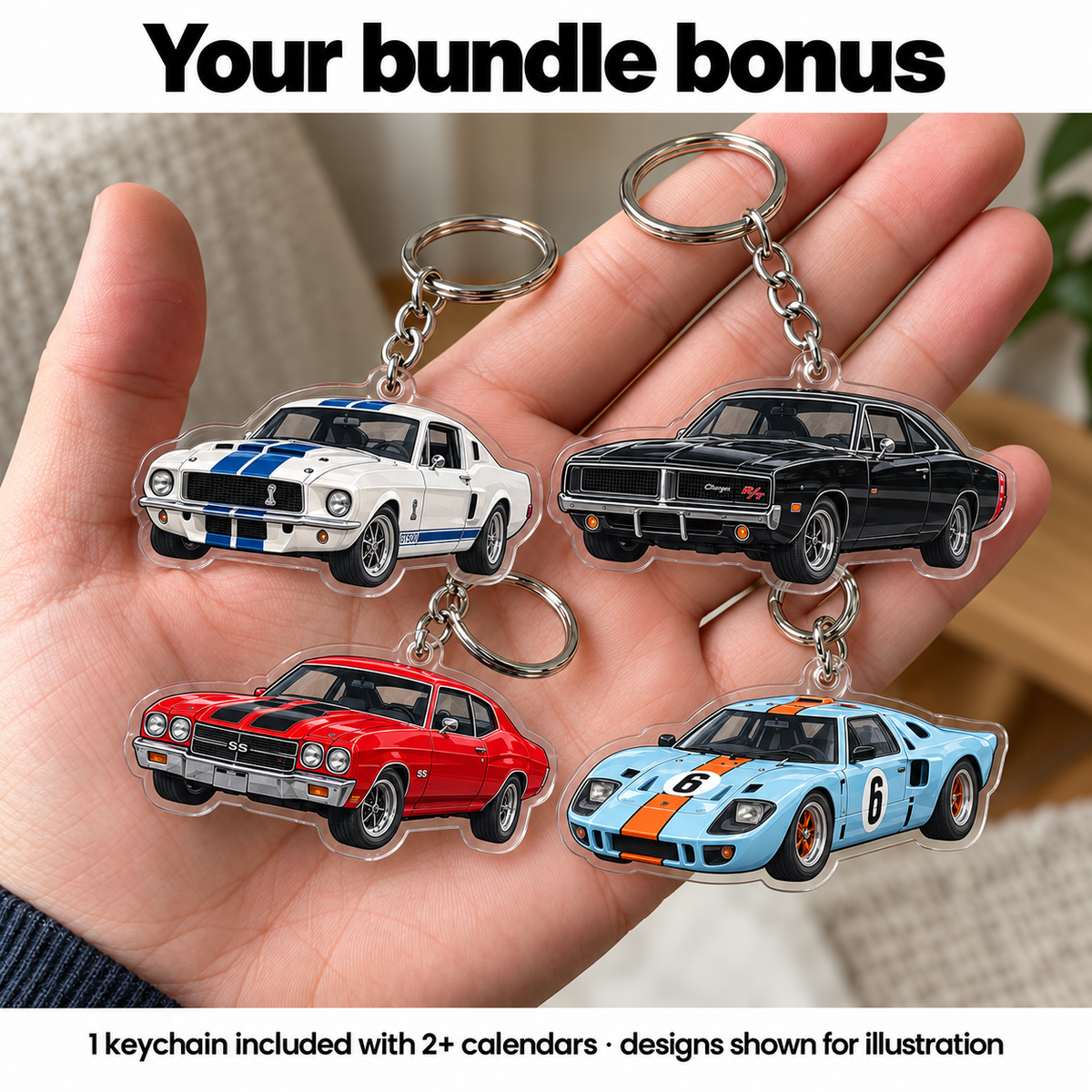 American Cars Advent Calendar — keychains