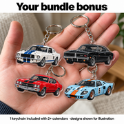 American Cars Advent Calendar — keychains