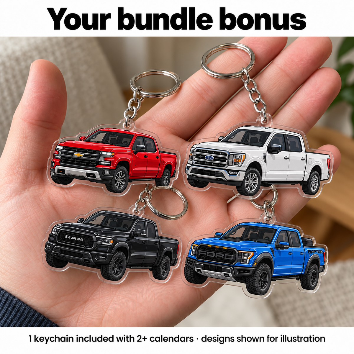 American Trucks Advent Calendar — keychains