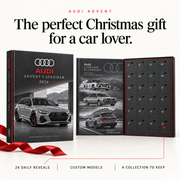The perfect Christmas gift for a car lover. Audi Advent Calendar exterior and 24 closed numbered doors, with custom models and a collection to keep.