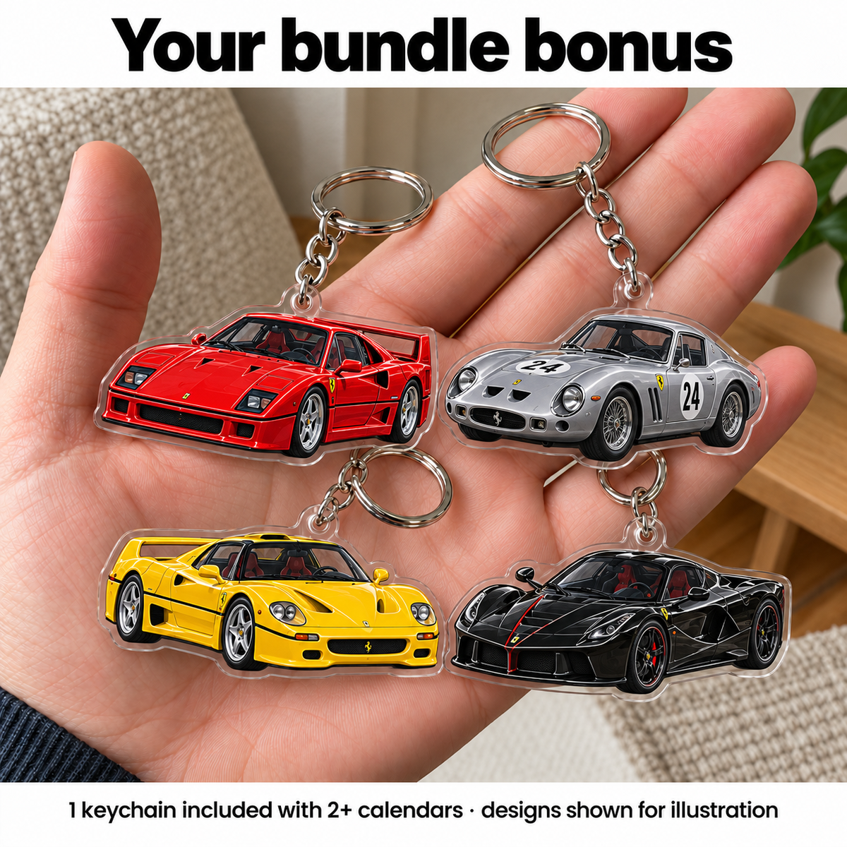Ferrari Advent Calendar — 10 keychain designs