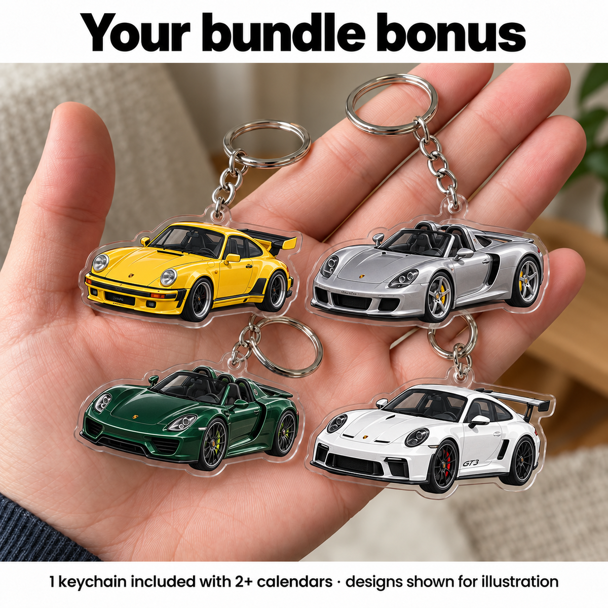 Porsche Advent Calendar — 10 keychain designs